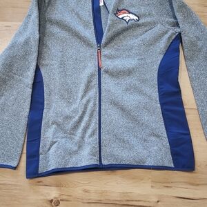 Team Apparel Broncos Women's Gray and Navy Jacket Xl